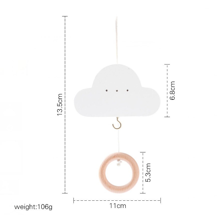 Picture of Nordic style foreign trade baby bed bell accessories bracket infant comfort toy music box bed bell bracket three-piece set