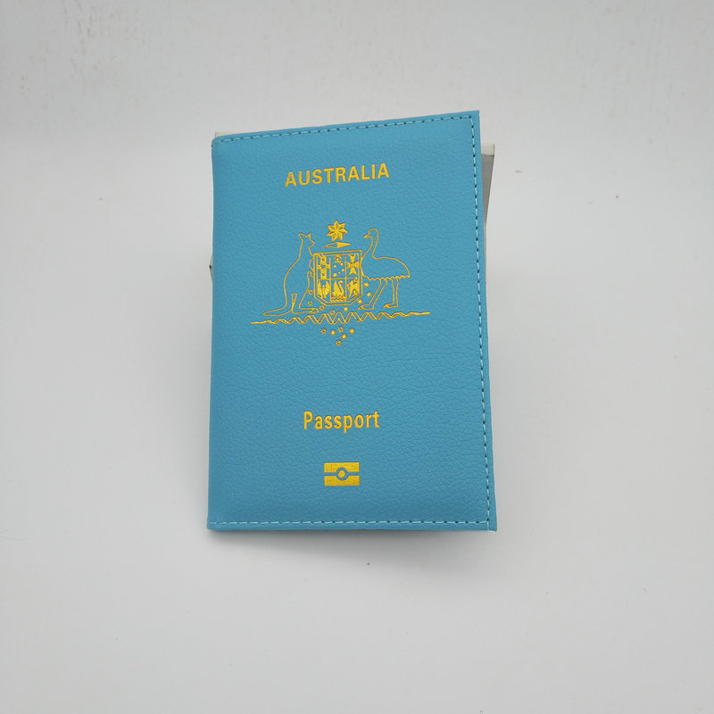 Picture of in stock Multicolor PU Leather Australian ID Holder Passport Holder Bi-Folding Open ID Passport Leather Holder Bag