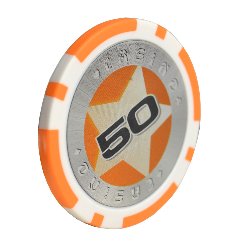 Picture of Abs Long and Short Bar Texas Hold'Em Plastic Chip Coin Set Mahjong Card Points Game Coin Chip Set