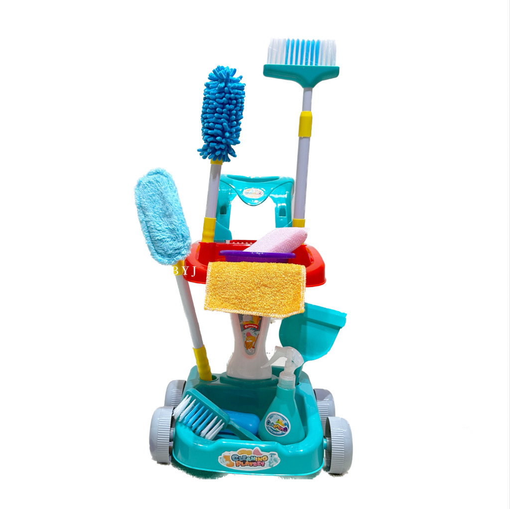 Picture of Children's sweeping toy broom dustpan combination set simulation play house cleaning mop baby girl