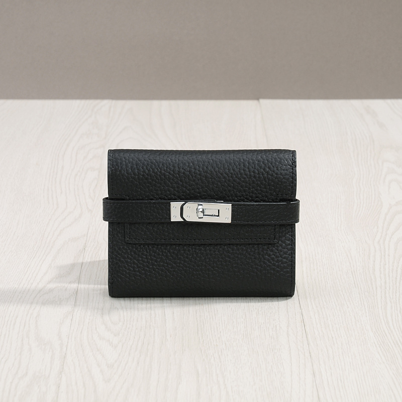 Picture of Kelly Wallet Women's Short 2025 New Genuine Leather Women's Wallet Buckle 70% off Stacked Multifunctional Women's Wallet
