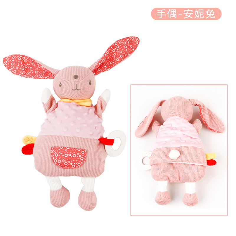 Picture of Baby comfort towel bean label can be imported to coax sleep doll baby early education to comfort doll cartoon doll wholesale