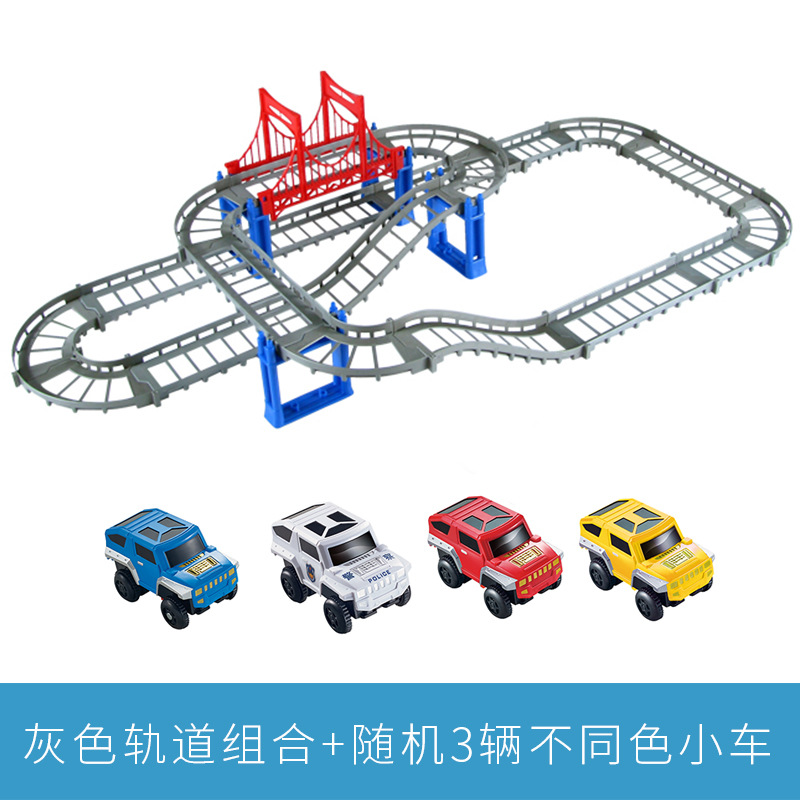 Picture of Children's Rail Car Variant Assembly Electric Simulation Small Train High Speed Track Educational diy Toy Toy Stall