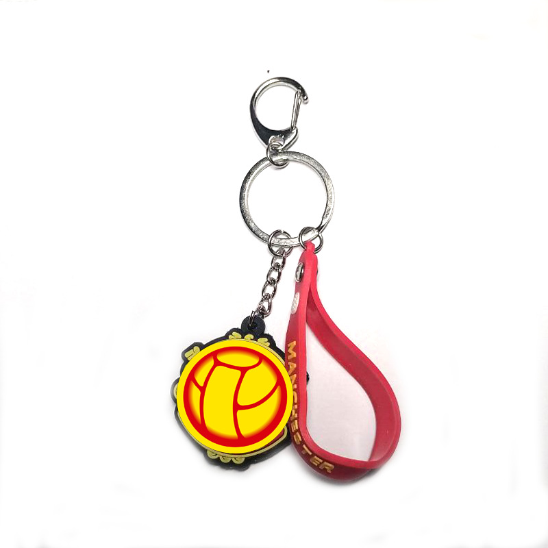 Picture of Real Madrid Atletico Paris Juventus AC inter Roman double-sided ball mark PVC Keychain D-shaped pendant fan gift supplies