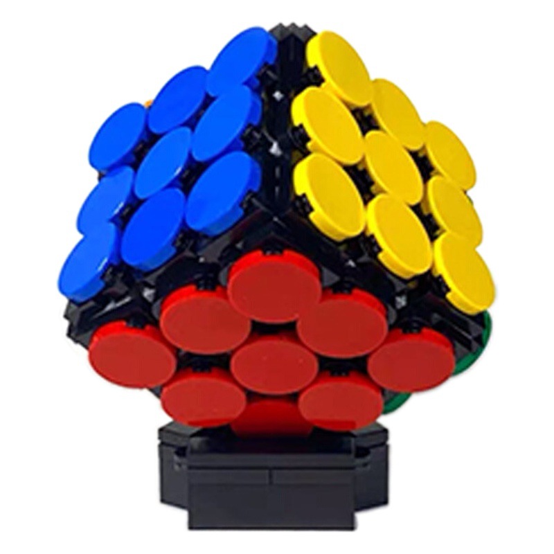 MOC Set Compatible with Lego Assembled Rubik's Cube Compression Decompression Intelligence Puzzle Adult Child Gift Activity Building Blocks