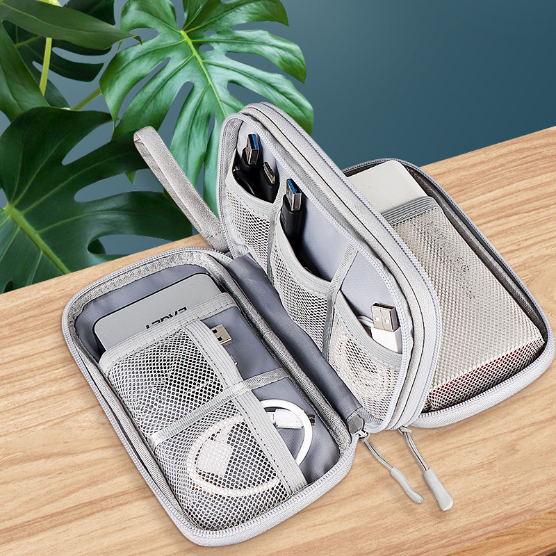 Charging treasure data cable storage bag mobile power cloth bag hard disk box mobile phone protective cover dormitory digital portable