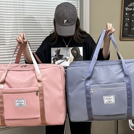 Travel Bag Women's Short Distance Luggage Bag Storage Bag Large Capacity Handbag Lightweight Pregnant Women's Waiting Bag Waterproof Gym Bag