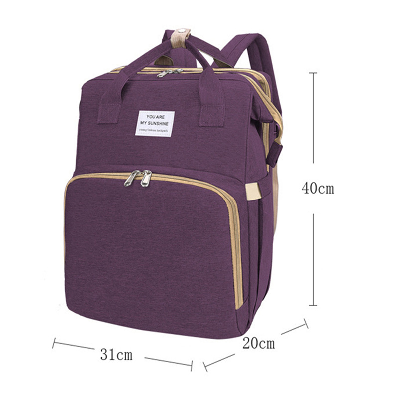 Picture of Portable Foldableing Mosquito Net Crib Mommy Bag Multi-Functional Outing Lightweight Large Capacity Casual Backpack Mother and Baby Bag