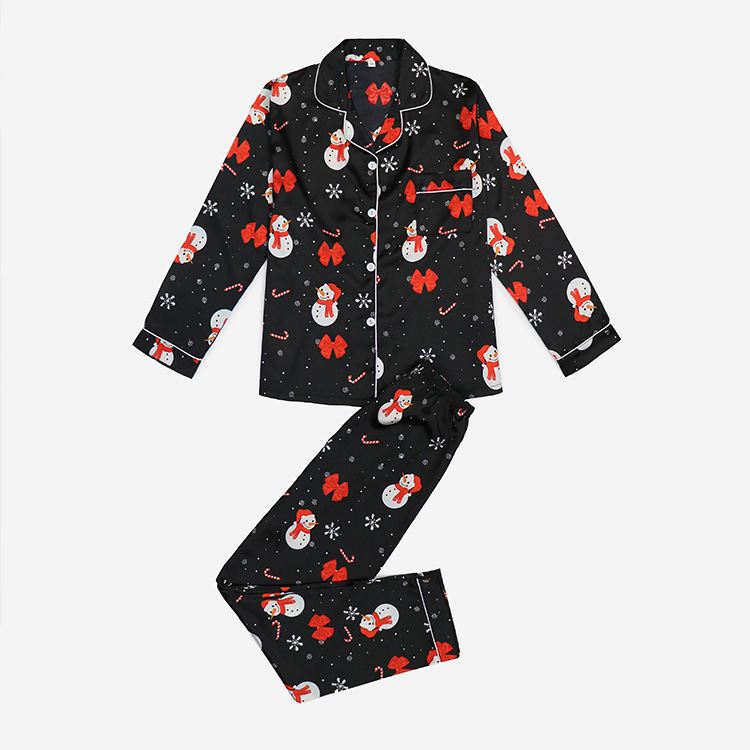 Picture of European and American Christmas Parent Suit Autumn and Winter New Long-sleeved Home Suit Cartoon Cross-border Foreign Trade Big Children's Pajamas