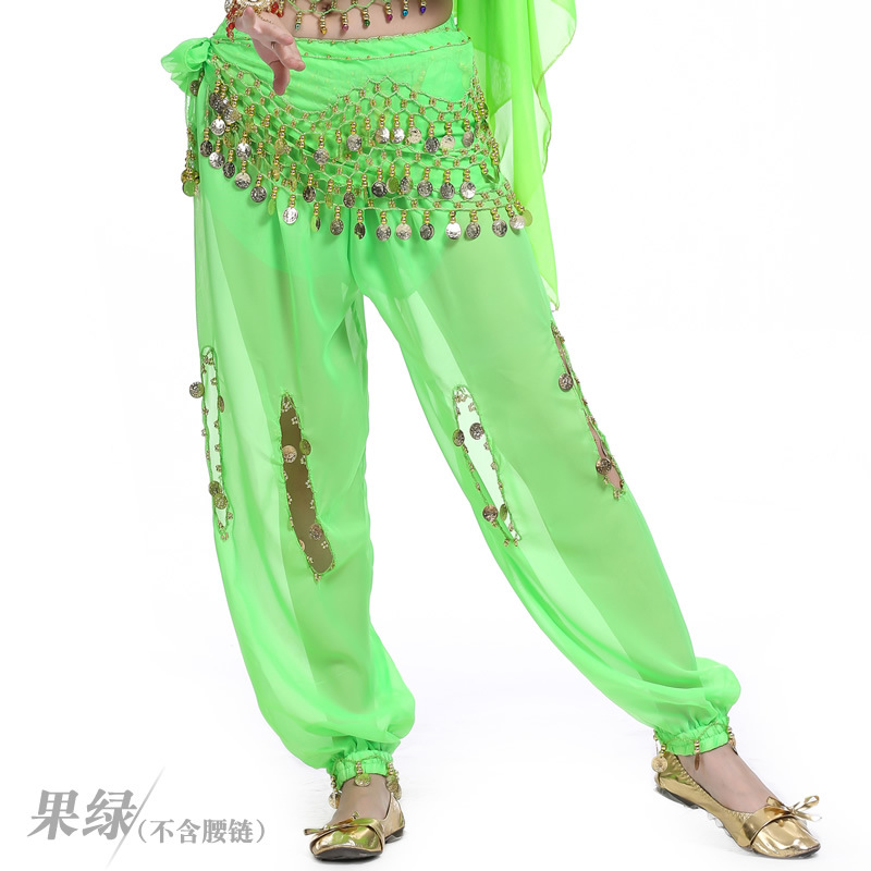 Picture of Dancer coin hanging knickers belly dance performance stage focus super stunning hollow performance dance pants dance pants