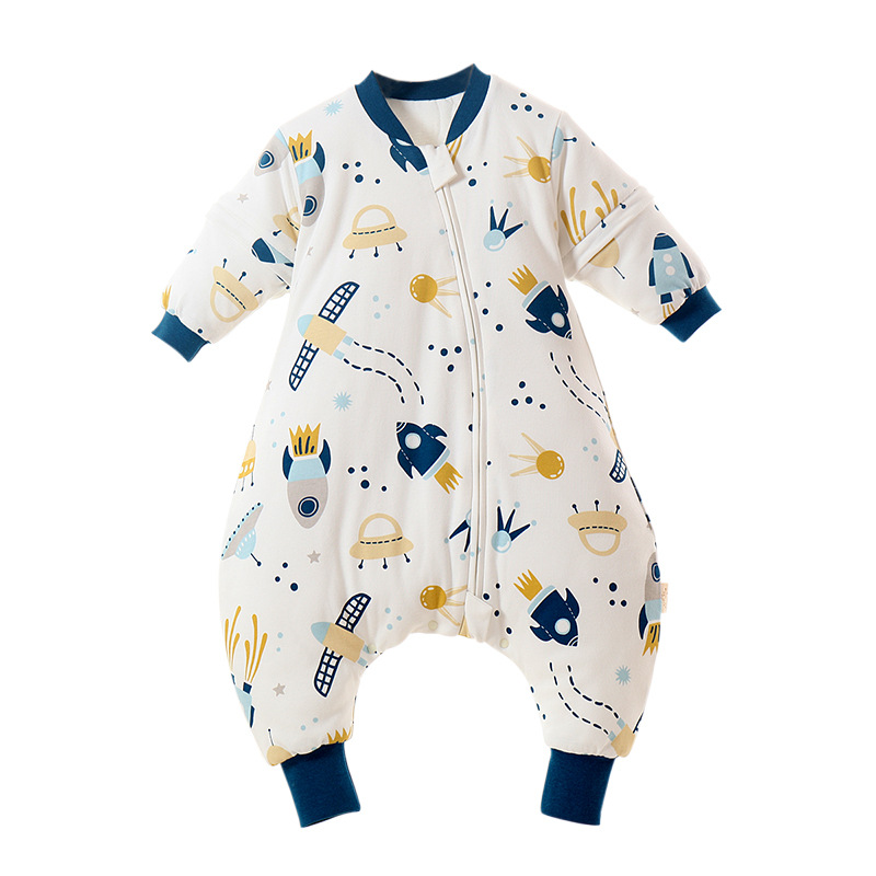 Picture of Spring and Autumn Thin Children's Sleeping Bag Constant Temperature Infant and Toddler Class a Split Leg Sleeping Bag Cartoon Pure Cotton Baby Sleeping Bag with Detachable Sleeves