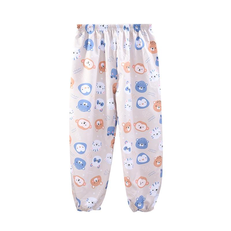 Picture of Summer New Adult Mom Kidsren Boys Girls Family Wear Bloomers Anti-Mosquito Pants Cotton Silk Pants Trousers