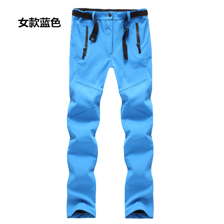 Picture of Outdoor Rush Pants Women's Windproof Waterproof Winter Thickened Warm Couple's Outdoor Soft Shell Mountaineering Fleece Pants