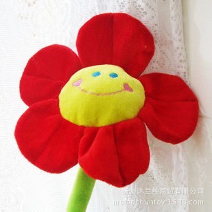 Picture of Wholesale Plush Sunflower Curtain Buckle/Cartoon Flower/Smiley Sunflower/Creative Curtain Buckle/Curtain Clip Plush