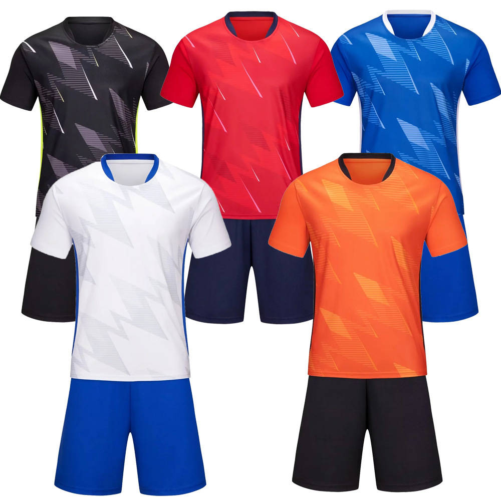 Picture of Primary and secondary school students team match football uniform children's adult light board Short Sleeve Jersey youth training club sports uniform