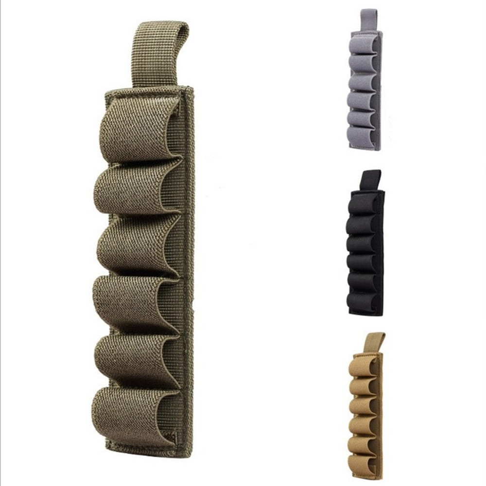 Outdoor 6-hole Shotgun Bag Accessories Multi-function Tactical Velcro Bulk Tool Velcro Bullet Bag