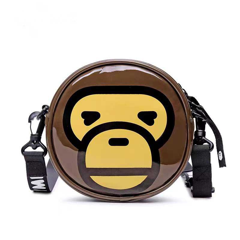 Picture of Ba * e Shoulder Bag Children's Cartoon Ape Cute Smiley Men's and Women's Crossbody Bag Coin Purse