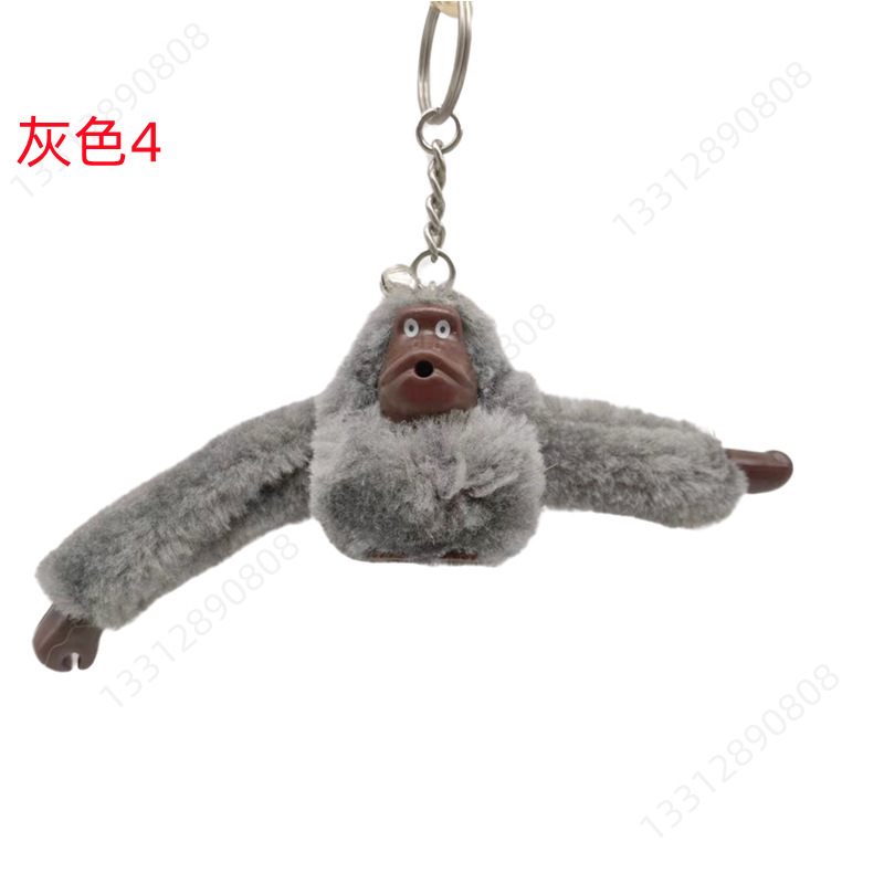Picture of Plush Toy Long Arm Monkey Bag Pendant Plush Doll Keychain Cute Doll Orangutan Animal Key Ring