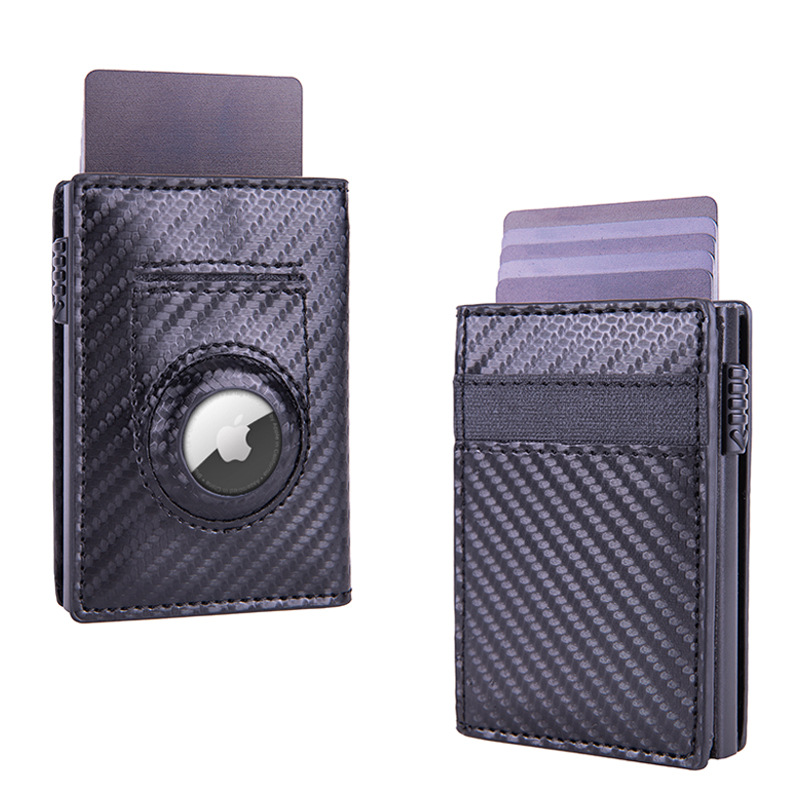 Picture of Cross-border AirTag tracker card holder RFID anti-theft brush creative magnetic coin purse credit card case card holder