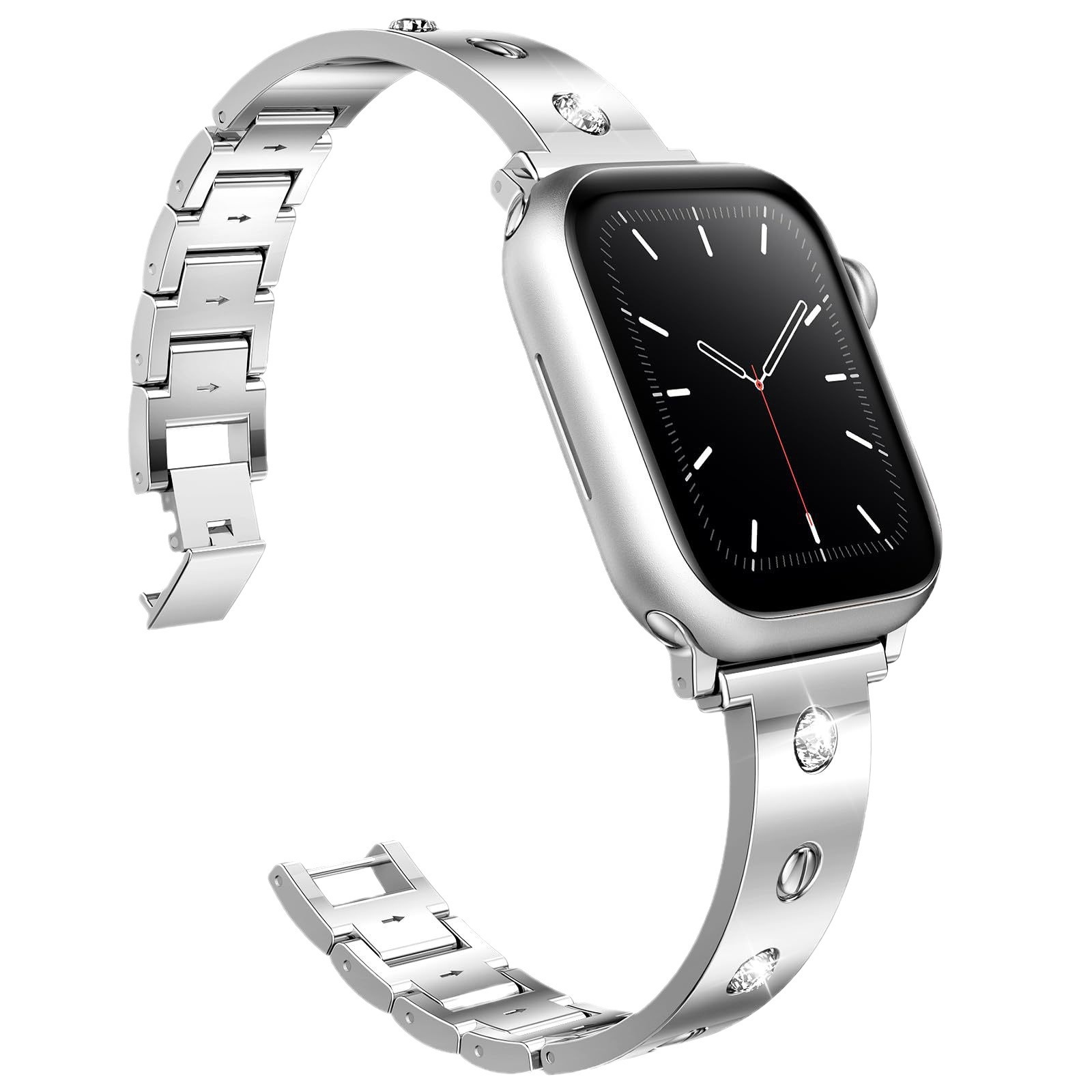 Picture of The new applewatch strap is suitable for Apple 1-9 generation/Ultra/SE diamond metal strap detachable