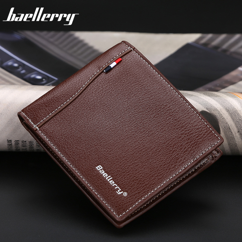 baellerry Short Men's Youth Wallet Horizontal Open Multi-Card Holder Casual Two-Discount Ticket Holder Wholesale