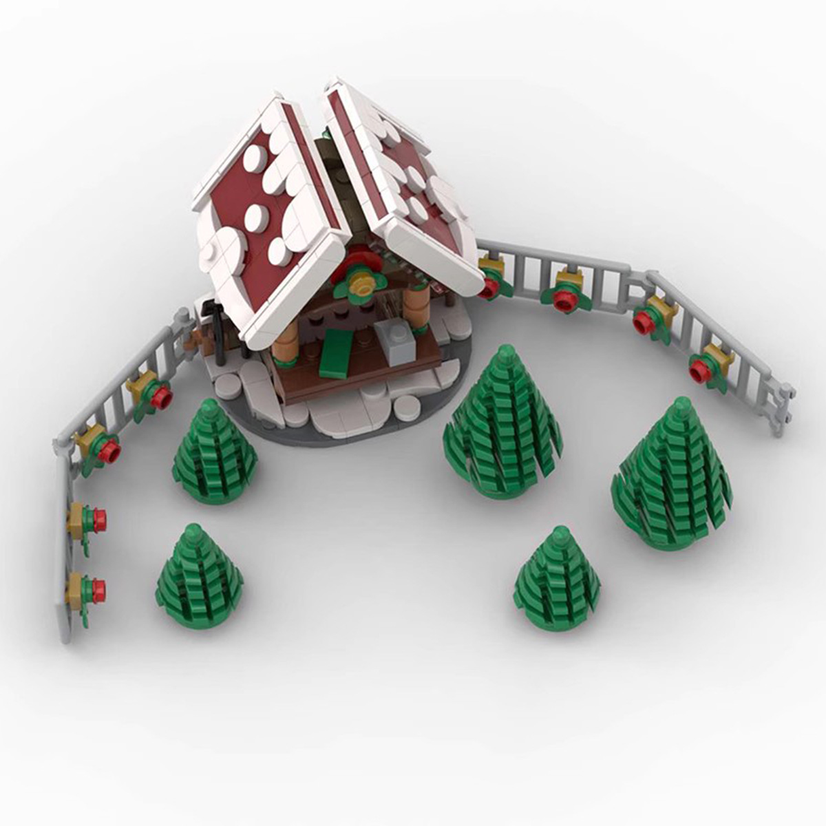Picture of Cross-border MOC Building Blocks Set Winter Christmas Series Christmas Tree Toy Model Match Compatible Lego Puzzle