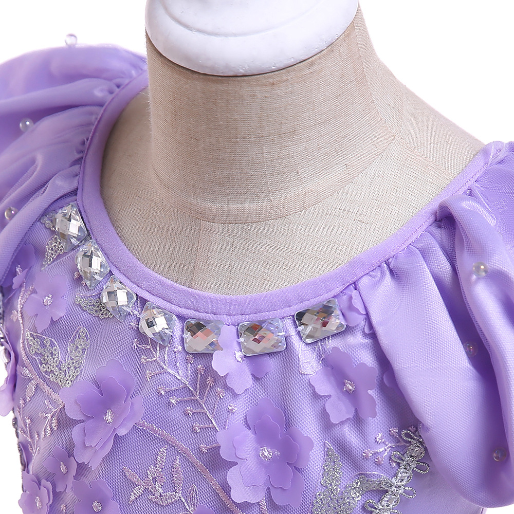 Picture of 2025 European and American Princess Sofia Dress Girls Children's Day Festival Performance Dress Dress Children's Dress
