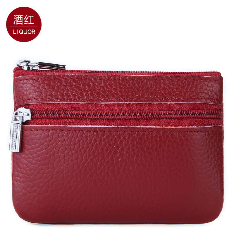 Picture of Factory direct real leather mini wallet Korean version of cute coin storage bag zipper coin purse can be distributed agent