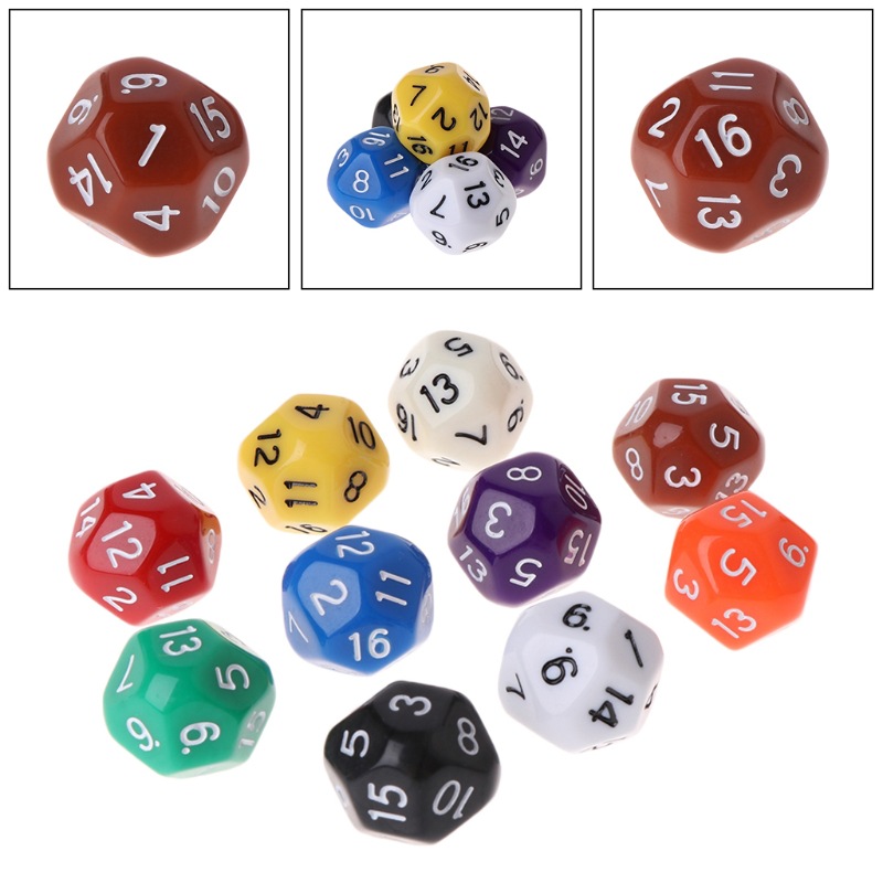 Picture of New 16-sided multi-sided dice digital dice toy game counting dice foreign trade cross-border selection