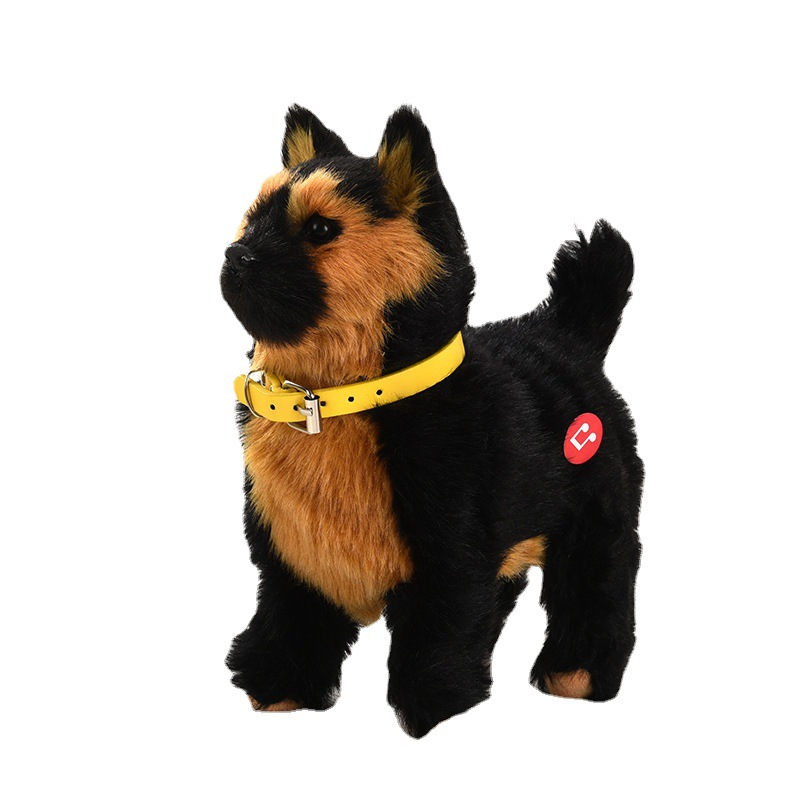 Picture of Imitation dog can walk, bark, WAG tail with music electric toy dog plush electric pet dog induction toy
