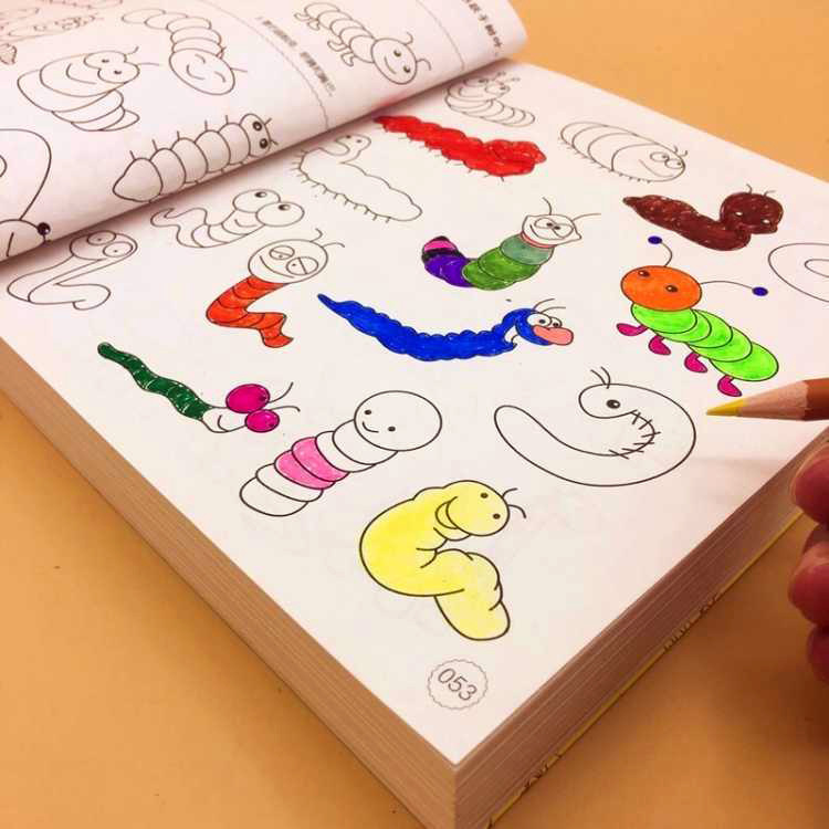 Picture of 5000 Cases of Sketches Large Children Learn to Draw Books Baby Coloring Books Kindergarten Picture Books Coloring Books