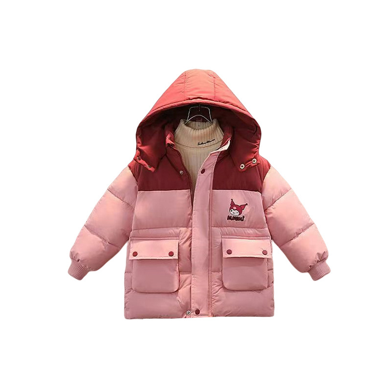 Picture of Baby Girl's Kulomi Foreign Style Coat Autumn and Winter New Style Girl's fleece-lined Thickened Cotton-padded Coat Warm Hooded Cotton-padded Coat Trendy