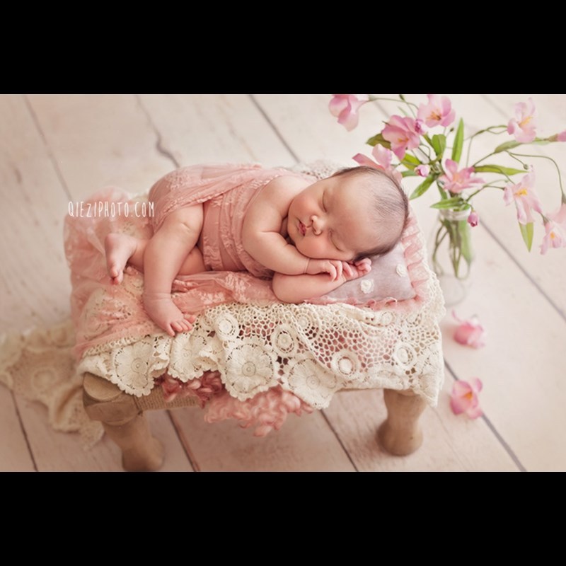 Picture of Lace Hollow Cotton Background Cloth Blanket Carpicnic Mat Home Newborn Photography Props Tablecloth