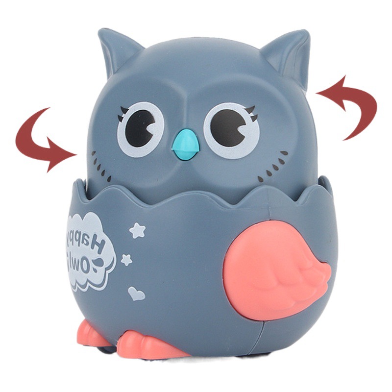 Tiktol Internet Celebrous Children's Toys Pressing Inertia Back Owl Cartoon Night Market Stall Kindergarten Gift Mini