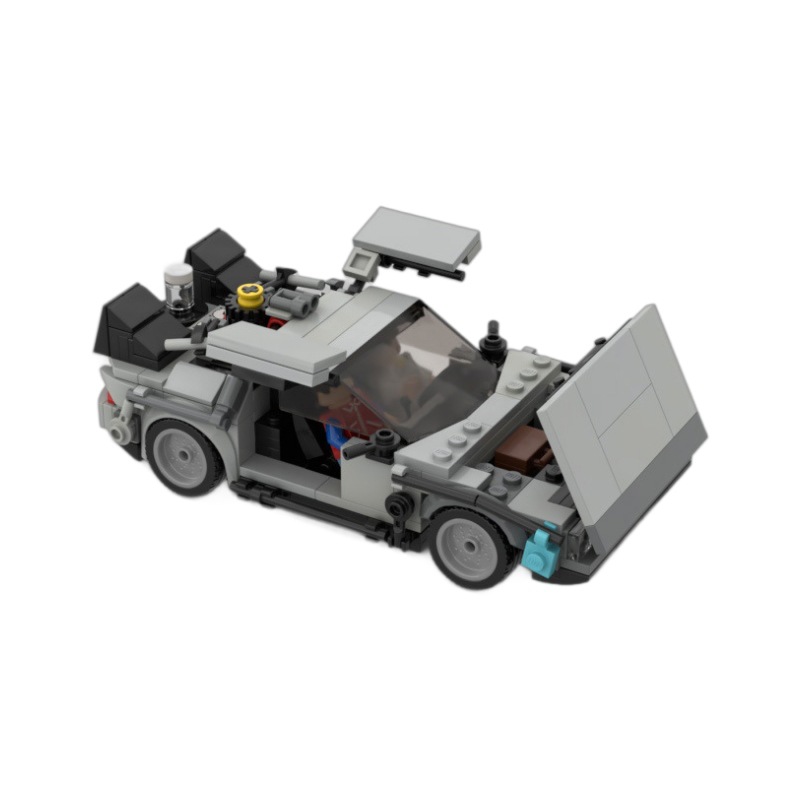 Picture of MOC Compatible Lego Small Particle Building Blocks Set Car 58776 Back to the Future Time Machine Racing