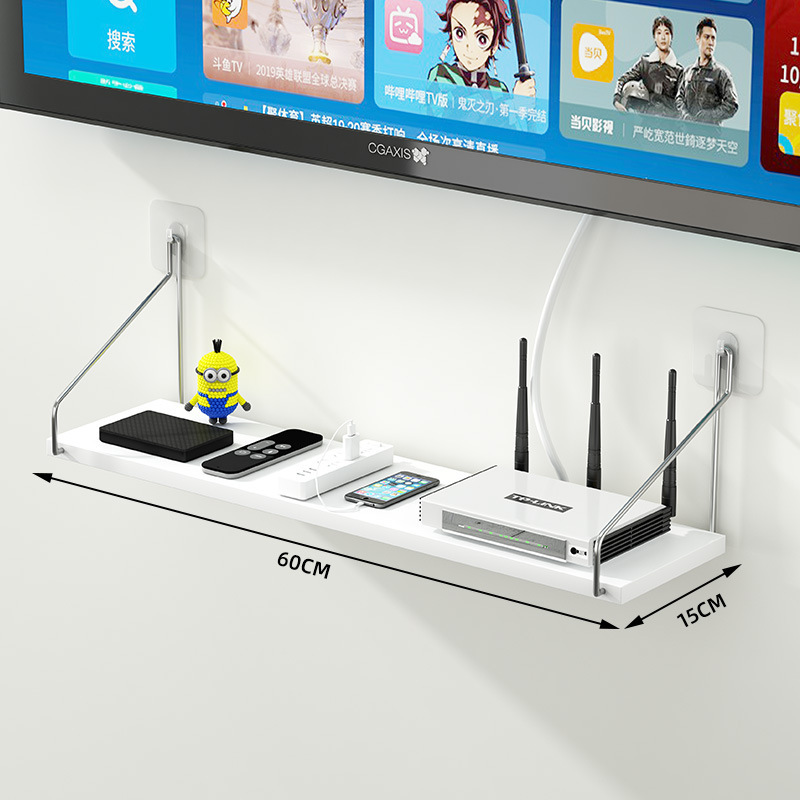 Picture of Cross-Border Wholesale Router Storage Rack for Tv Set-Top Boxes, Wall-Mounted Wifi Storage Rack Without Drilling