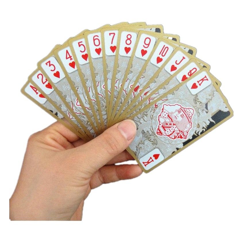 Bull Gold Pattern Poker Metal Tuhao Gold Gold Plastic Casual Creative Transparent Phnom Penh Wholesale Poker