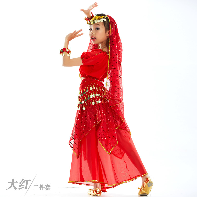 Picture of Dancer June 1 Children's Day Belly Dance suit Indian Dance Clothes suit Performance Clothes Children's Belly Dance Clothes