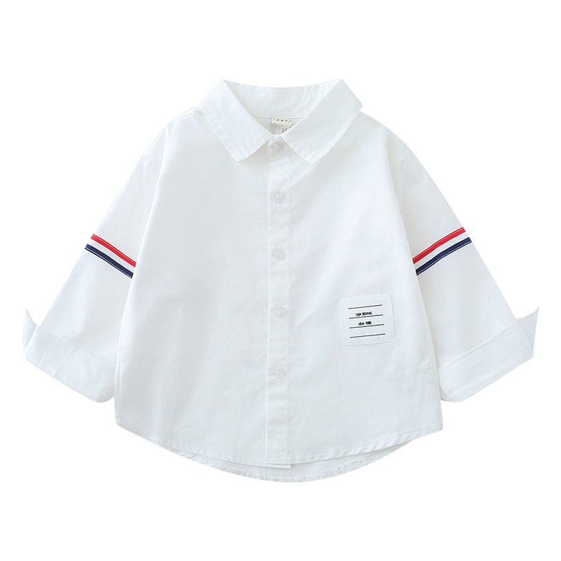 2544 Boys Autumn Long Sleeve Shirt Children's Clothing Children's Spring and Autumn Baby Shirt Small and Medium-sized Children's Shirt Autumn Fashion