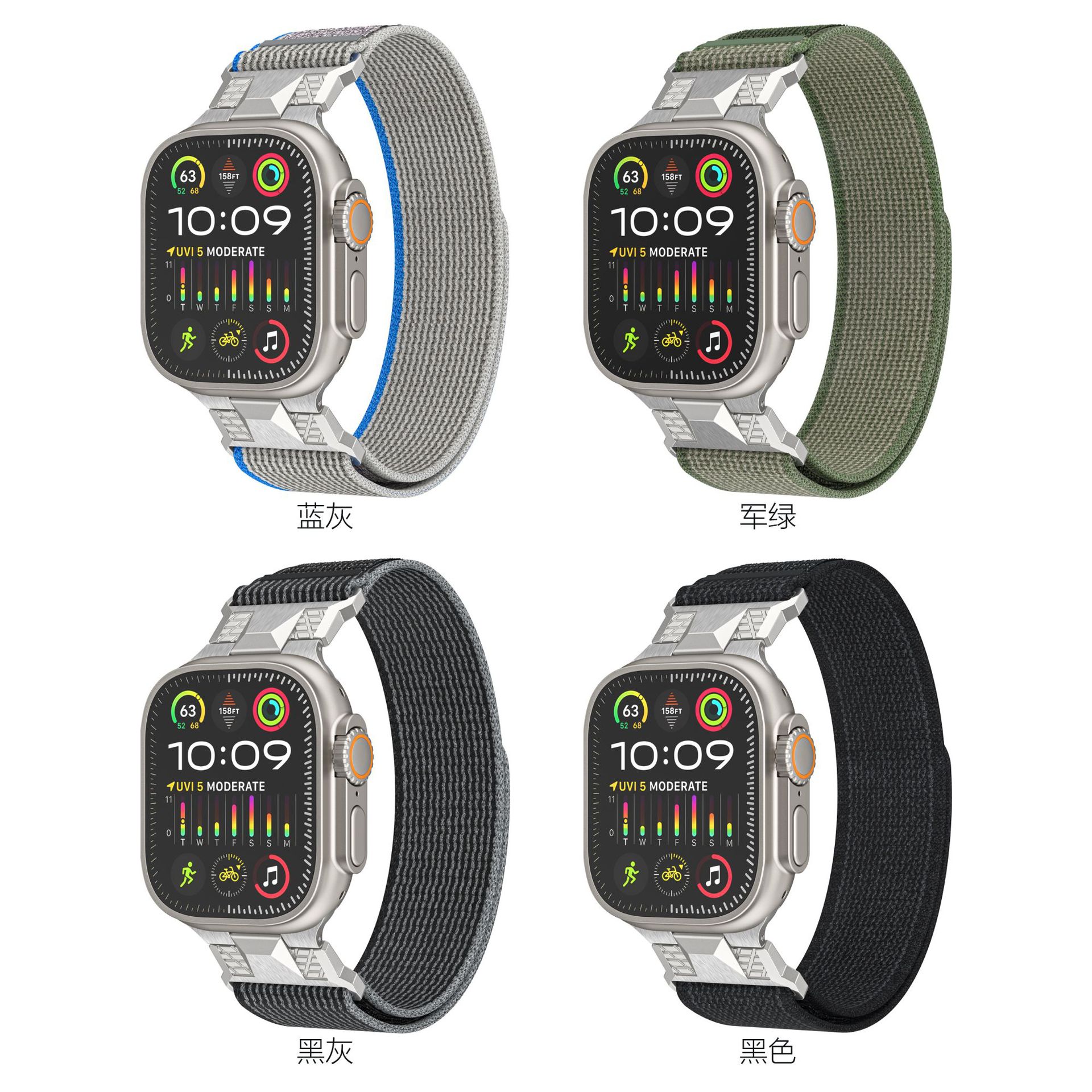 Picture of Suitable for Apple Watch strap mecha wild diameter nylon loop appleiwatch9Ultra2 watch strap wholesale