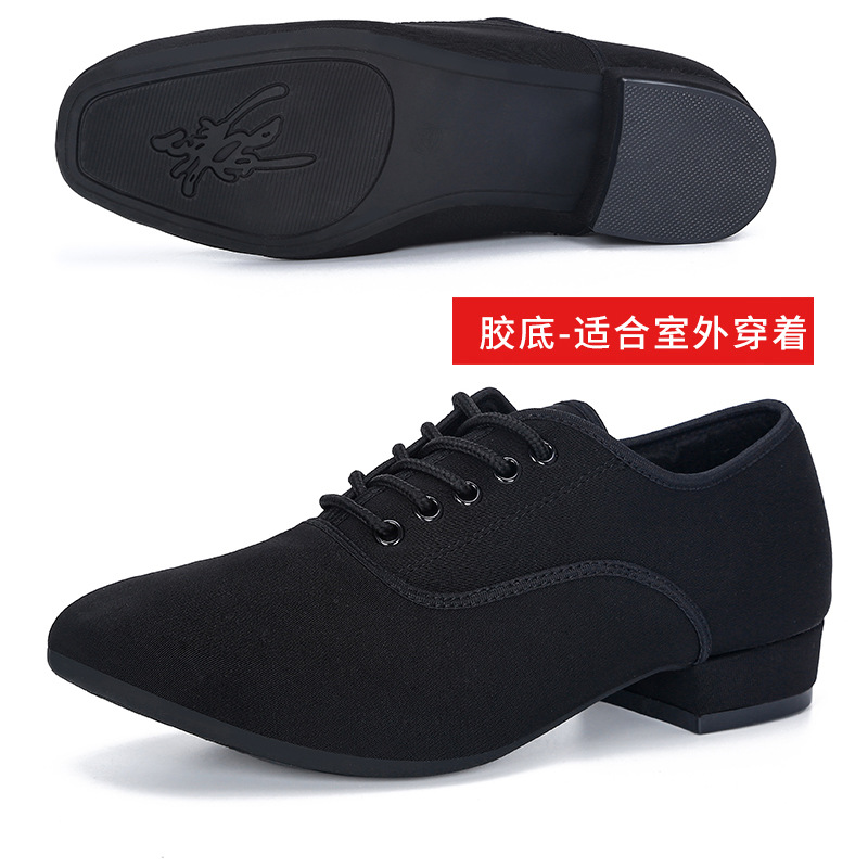 Picture of Oxford Cloth Latin Dance Shoes Men's Square Dance Shoes Adult Modern Dance Shoes Soft Bottom Social Dance Shoes Dance Shoes 2025