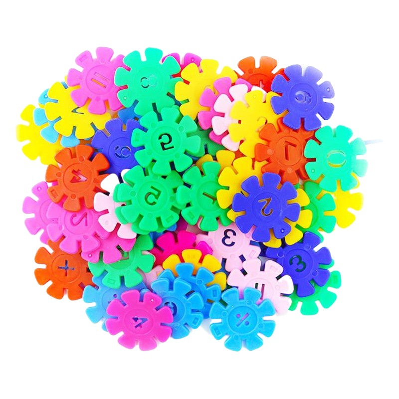 Large Thickened Snowflake Digital Assembled Blocks Baby Kindergarten Educational Toys Children Games