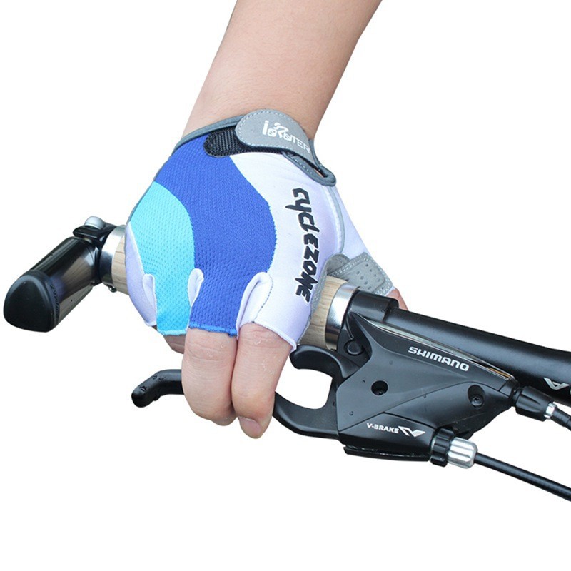 Picture of Outdoor Half-finger Riding Gloves Riding Supplies One-word Rice Half-finger Riding Gloves Mountain Bike Supplies