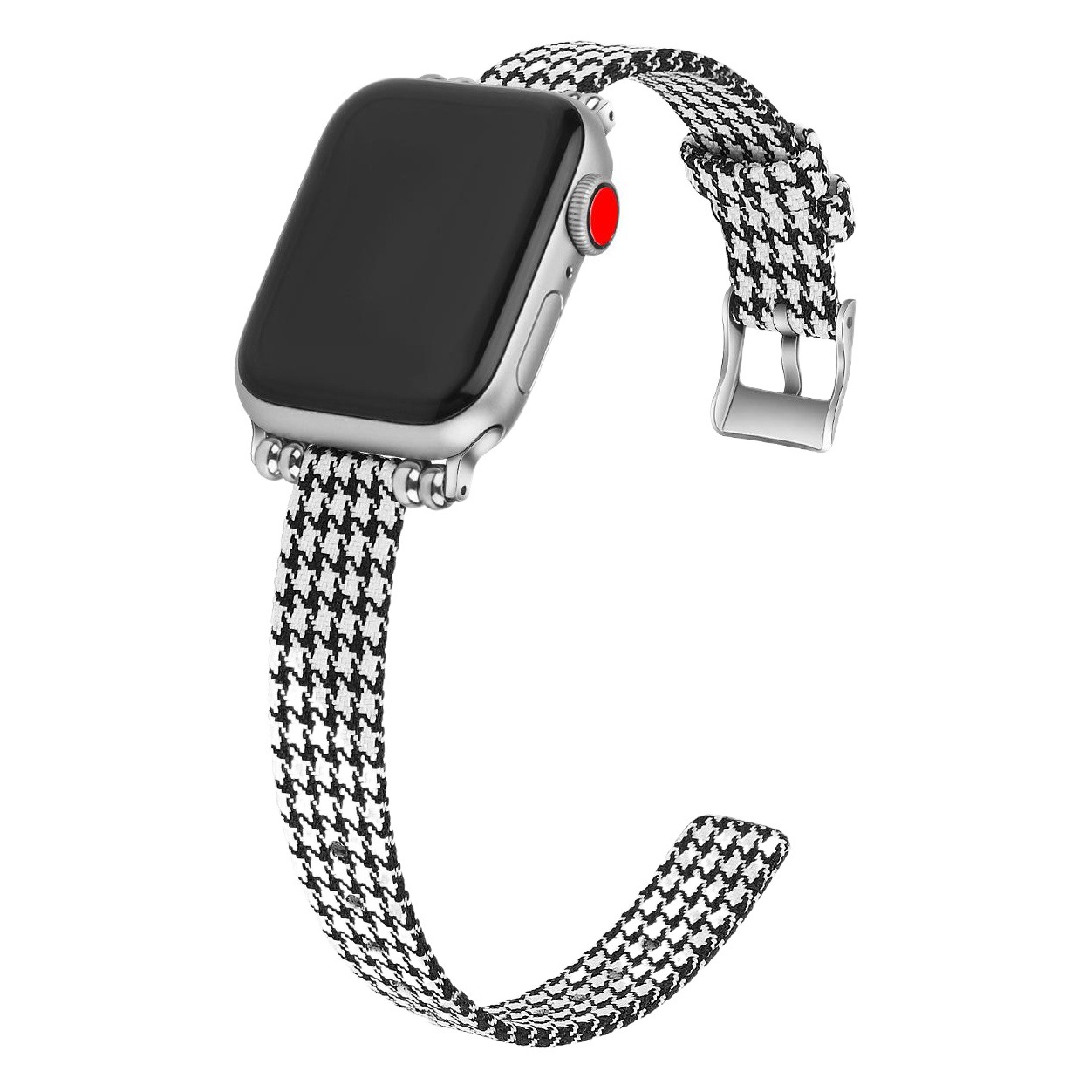 For Apple watch987654310 Apple Watch iwatchse Nylon Canvas Beaded Thin Strap Women