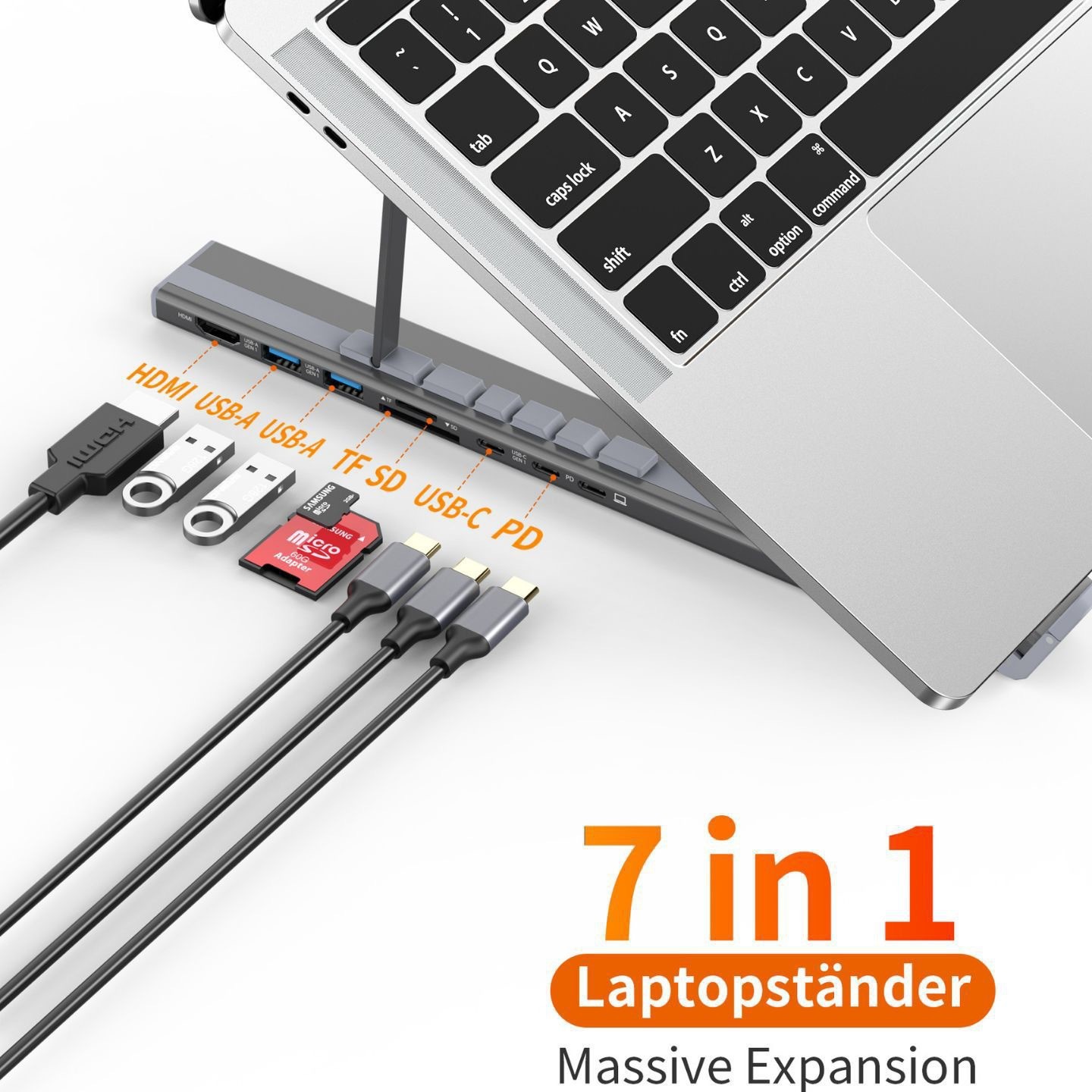 Picture of Cross-Border Laptop Stand Docking Station Multi-Function Adjustable Computer Stand Hub Computer Stand Docking Station