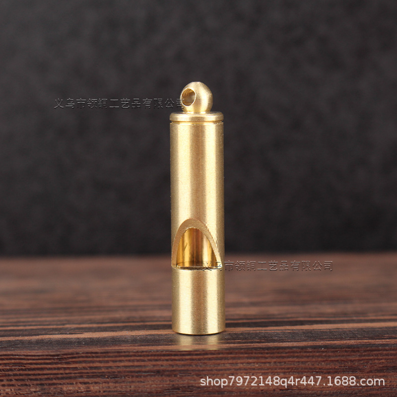 Picture of Retro Brass Faucet Whistle Brass Outdoor Referee Monkey Head Whistle Keychain Pendant Wild Survival Whistle