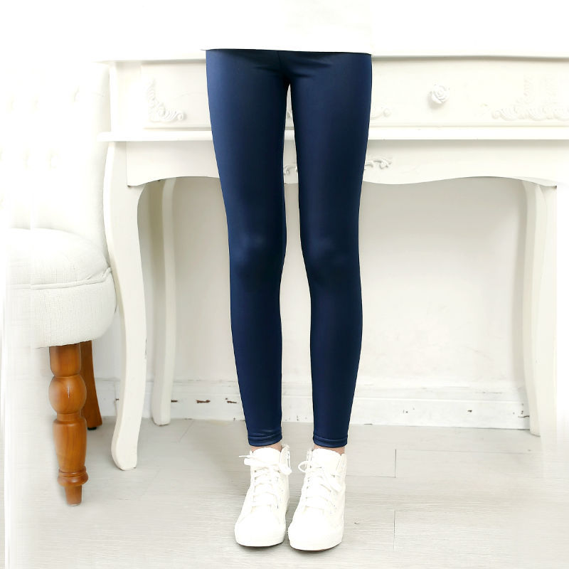 Picture of Spring and autumn girls leggings plus velvet imitation leather pants girls thin leather pants children pants wholesale