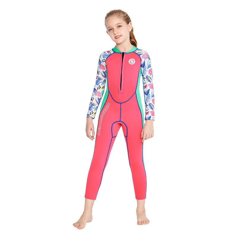 Picture of Cross-border children's diving suit 2mm one-piece long sleeve warm cold-resistant swimming suit snorkeling surfing children's swimming suit