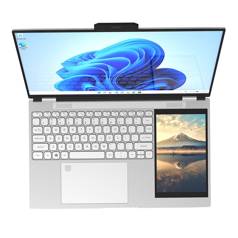 Picture of Factory direct supply double screen 15.6 inch 7 inch touch screen business office design learning notebook computer cross-border wholesale