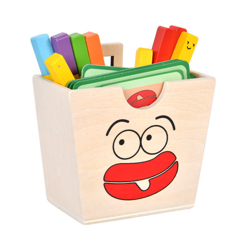 Picture of Children's Simulation Wooden Coolhouse Fries Matching Game Puzzle Food Assembled Baby Kitchen Toy